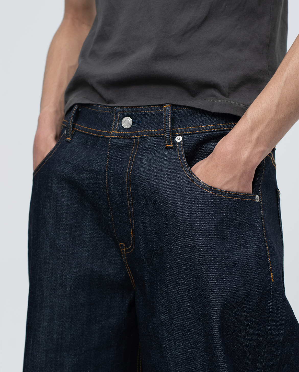 MENES Okayama Raw Selvedge Baggy Jeans - Indigo