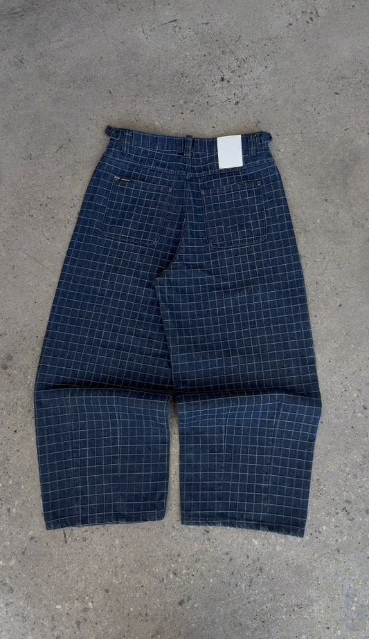 UNIQUE PLAID DENIM
