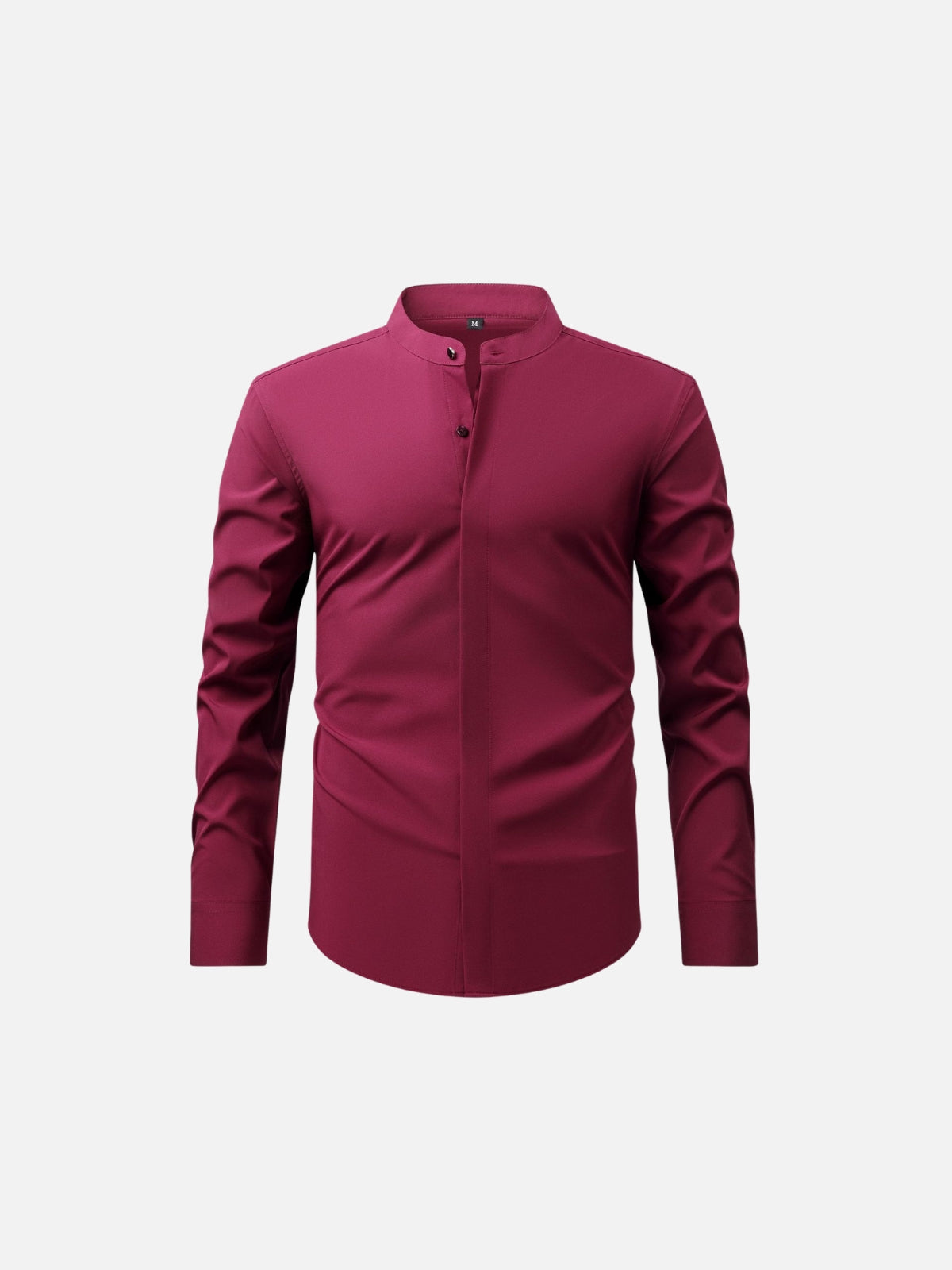 Non-Iron Stretch Standing Collar Concealed Shirt