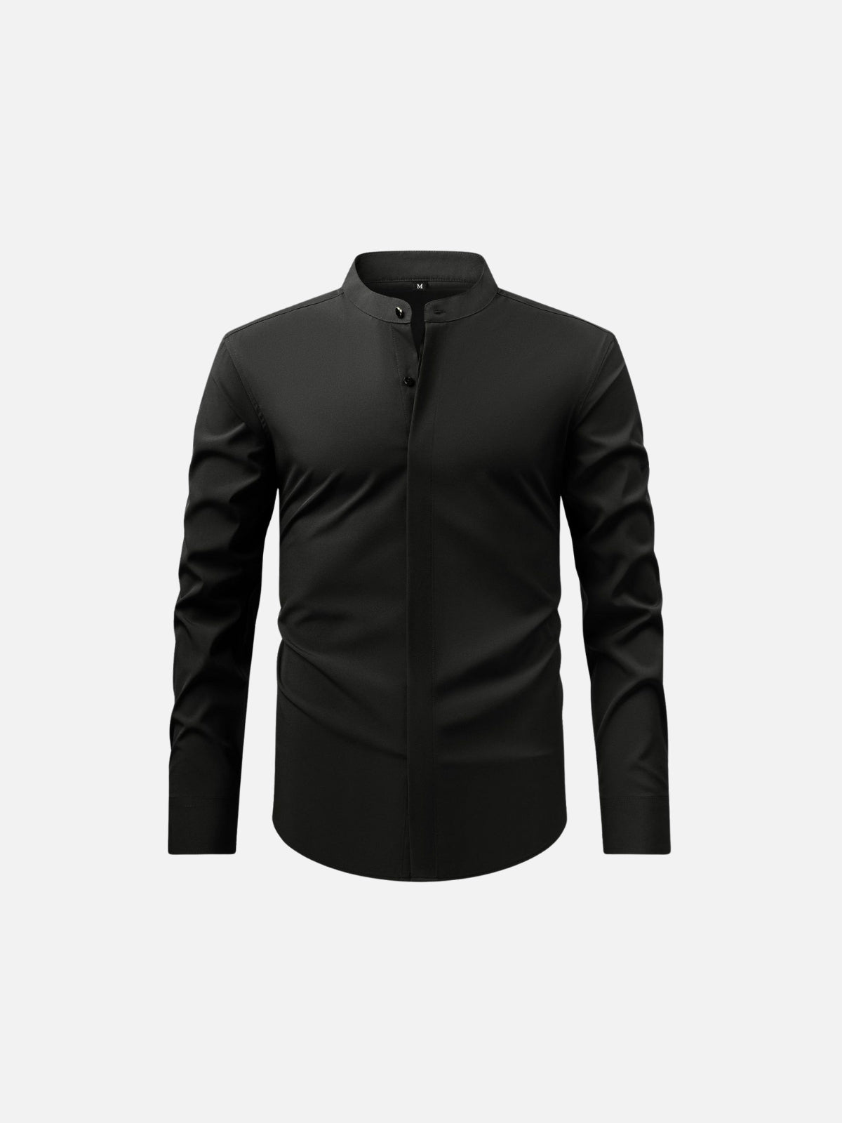 Non-Iron Stretch Standing Collar Concealed Shirt