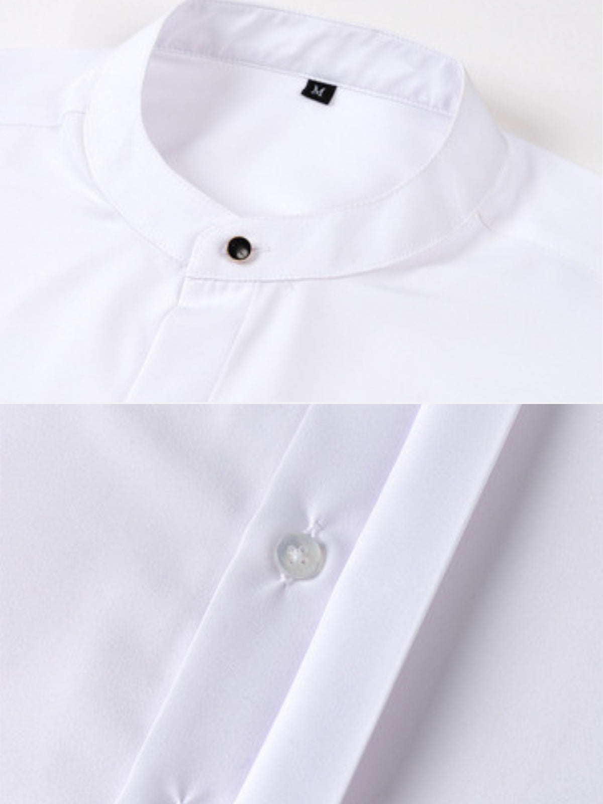 Non-Iron Stretch Standing Collar Concealed Shirt
