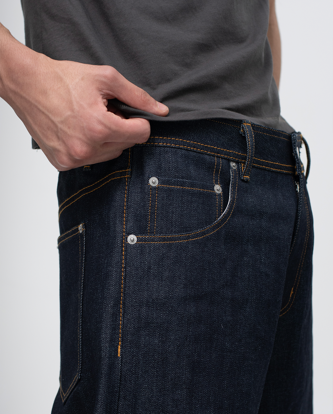 MENES Okayama Raw Selvedge Baggy Jeans - Indigo