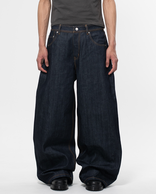 MENES Okayama Raw Selvedge Baggy Jeans - Indigo
