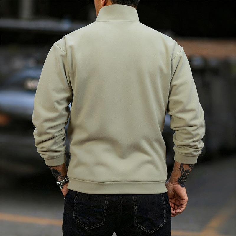 Men's Stylish Half Zip Long Sleeve Tops